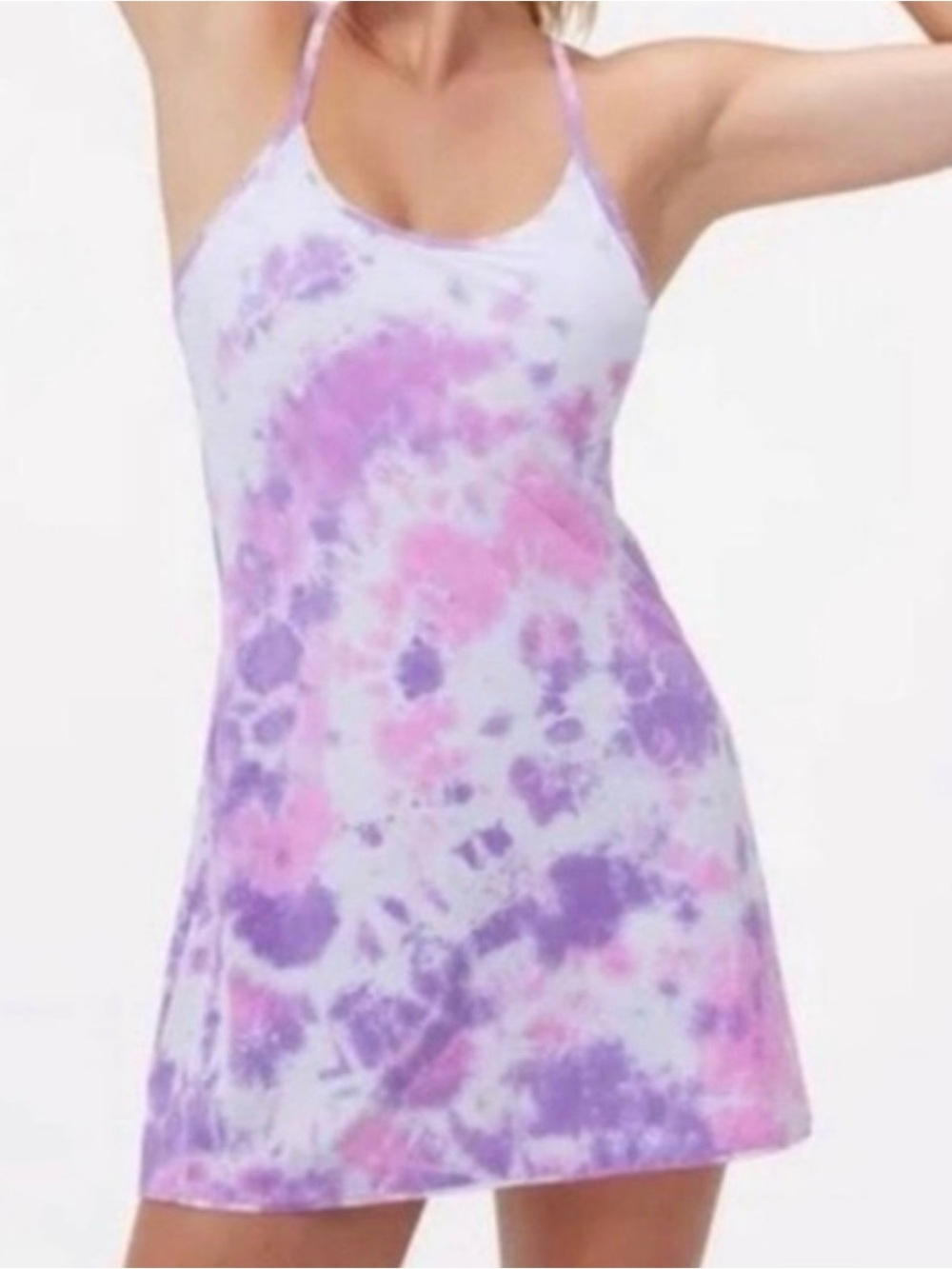 Outdoor Voices Pink/Purple tie die dress